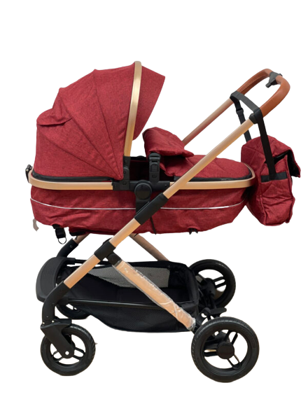 Carucior Teknum 3 in 1 , 0-36 luni, transformabil, reversibil, ultrapliabil, usor si practic cu roti cauciuc, culoare ROSU, TR_508C_ROSU