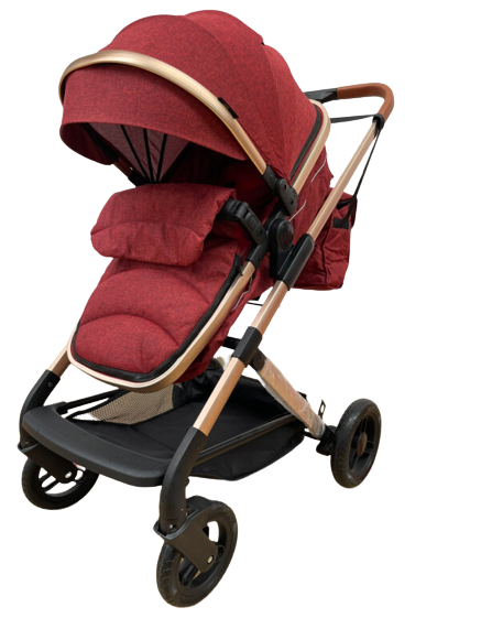 Carucior Teknum 3 in 1 , 0-36 luni, transformabil, reversibil, ultrapliabil, usor si practic cu roti cauciuc, culoare ROSU, TR_508C_ROSU