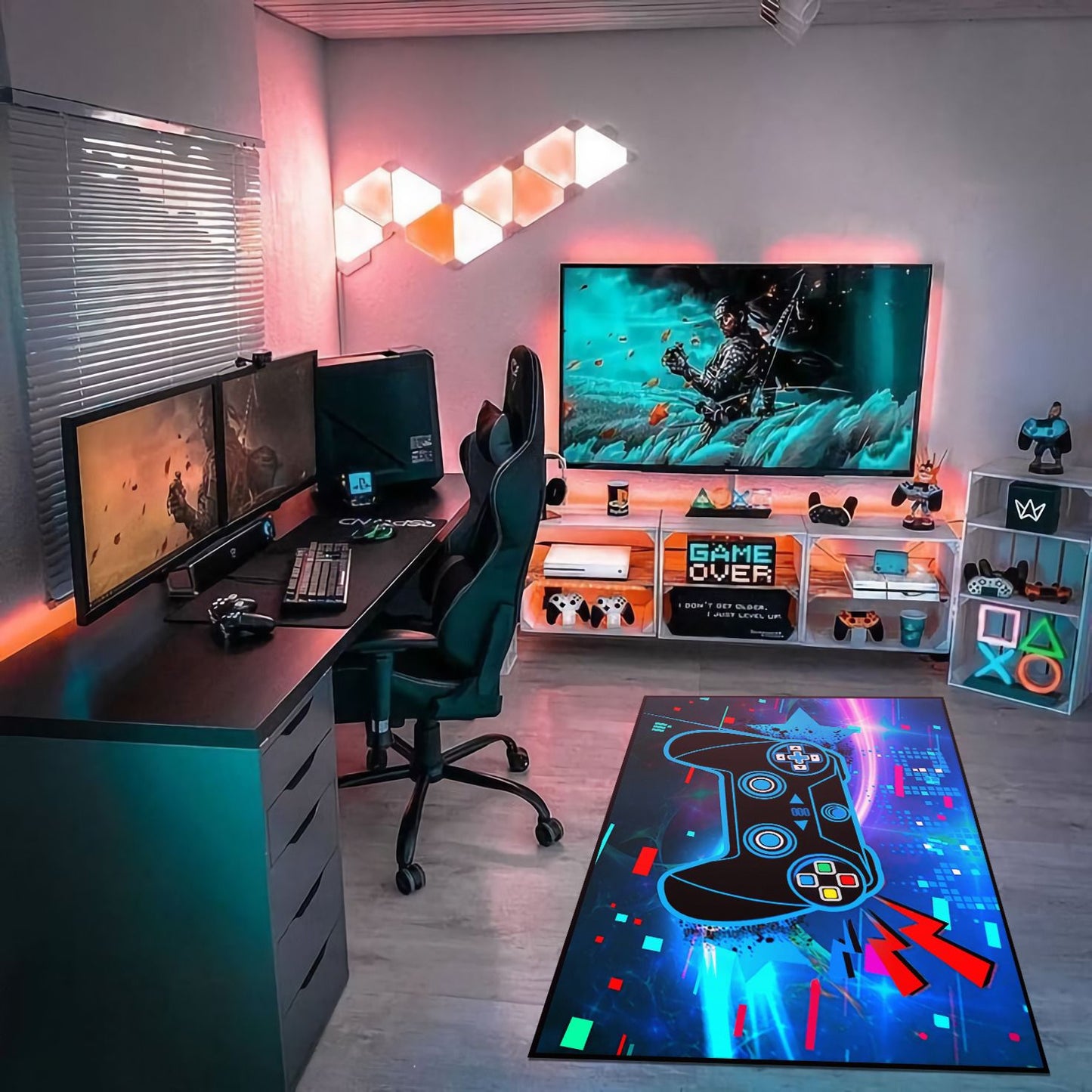 Covoras pentru camera copilului , antiderapant, model Gaming