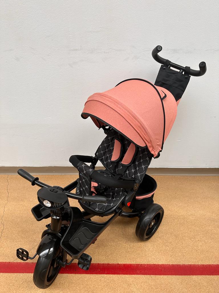 Tricicleta cu pozitie de somn, scaun rotativ si muzica distractiva, PIERSICA, 5099NTR