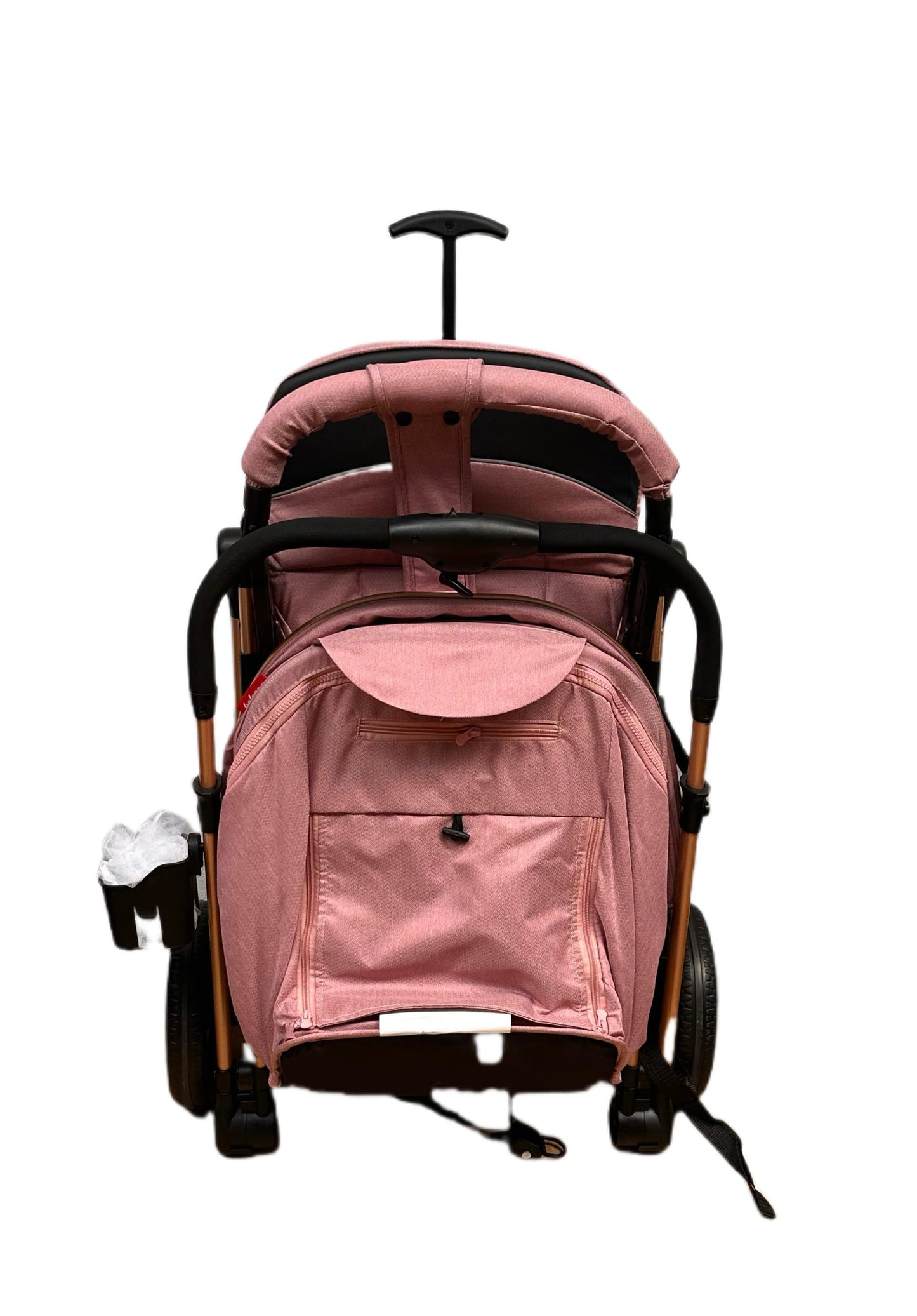 Carucior sport Belecoo, cu maner reversibil , pozitie somn, pliere tip troller, max 15 kg, 6-36 luni, BBDB1, ROZ