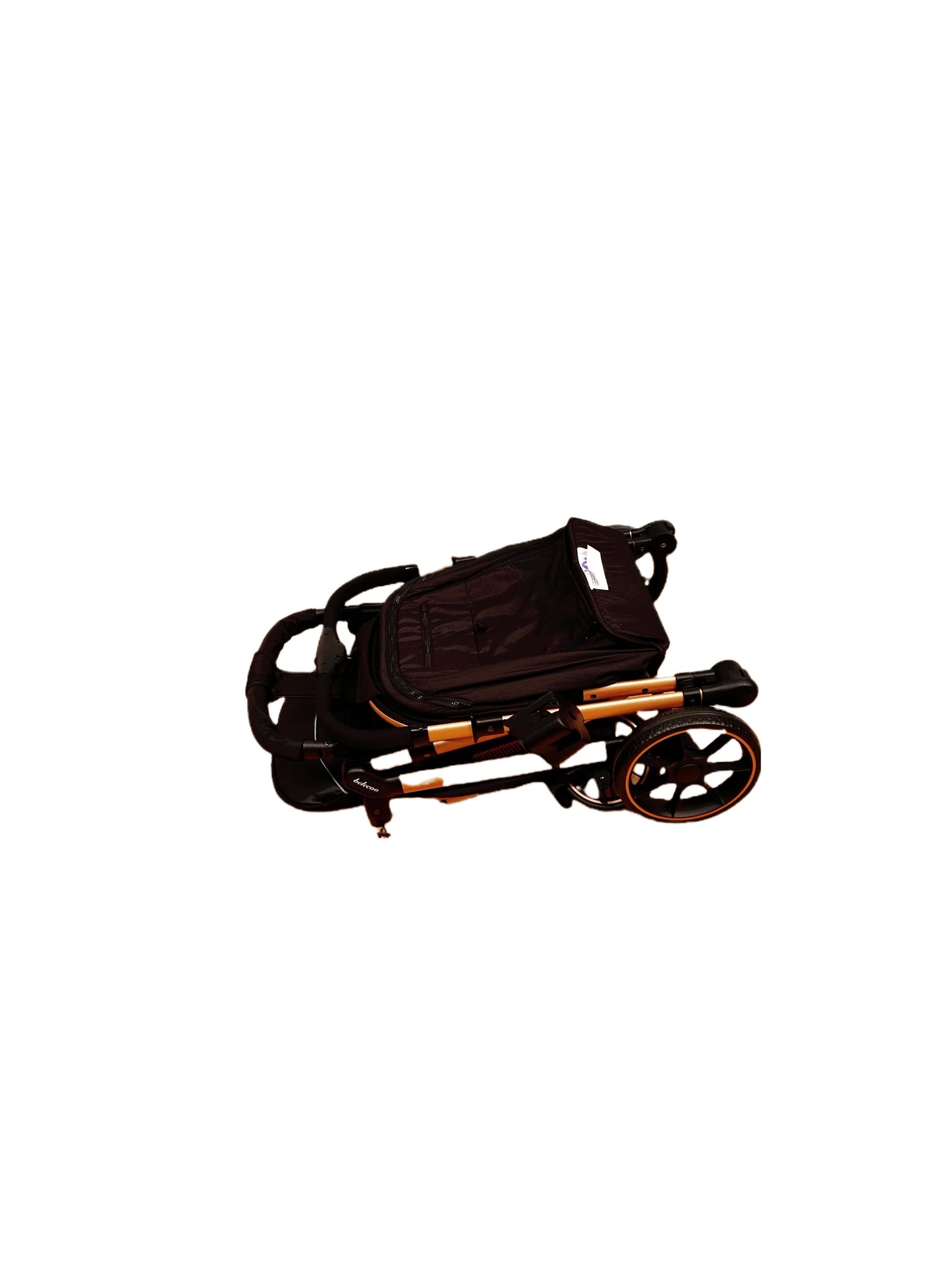 Carucior sport Belecoo, cu maner reversibil , pozitie somn, pliere tip troller, max 15 kg, 6-36 luni, BBDB1, NEGRU