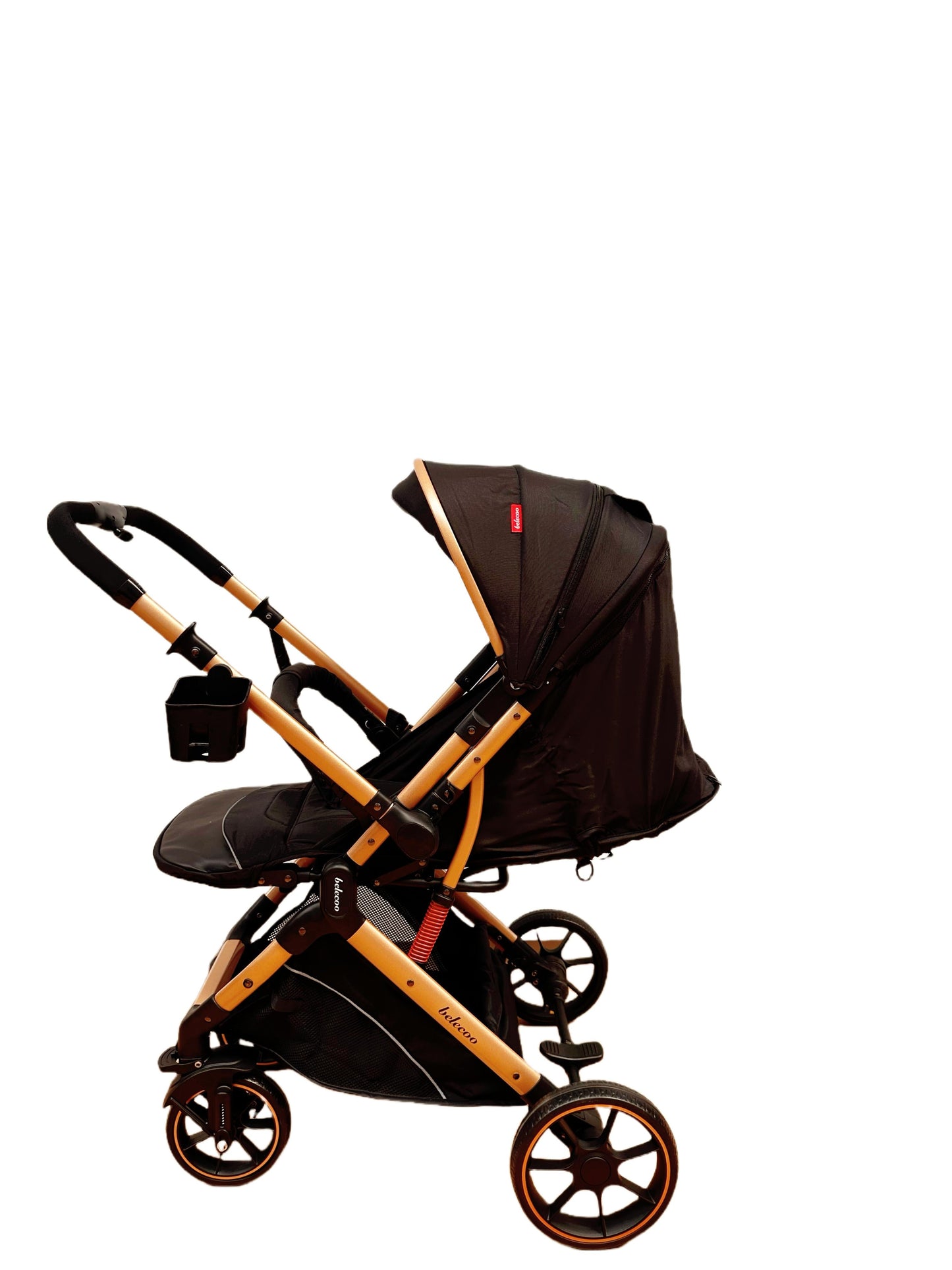 Carucior sport Belecoo, cu maner reversibil , pozitie somn, pliere tip troller, max 15 kg, 6-36 luni, BBDB1, NEGRU