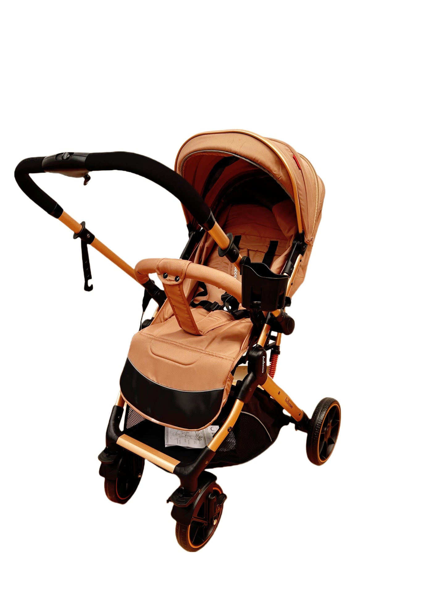 Carucior sport Belecoo, cu maner reversibil , pozitie somn, pliere tip troller, max 15 kg, 6-36 luni, BBDB1, BEJ