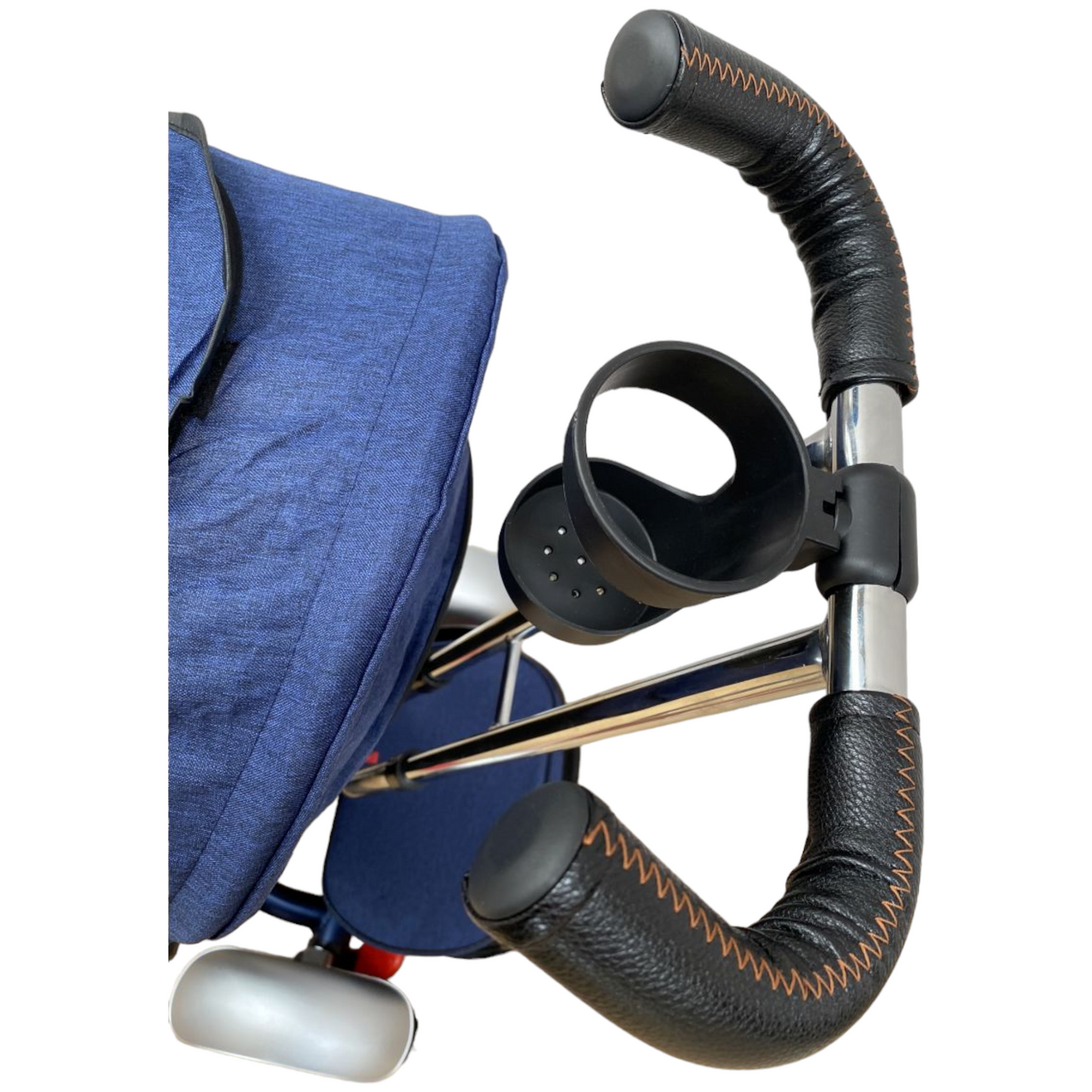 Tricicleta evolutiva, cu pozitie somn, scaun rotativ, muzica si lumini, culoare albastru,