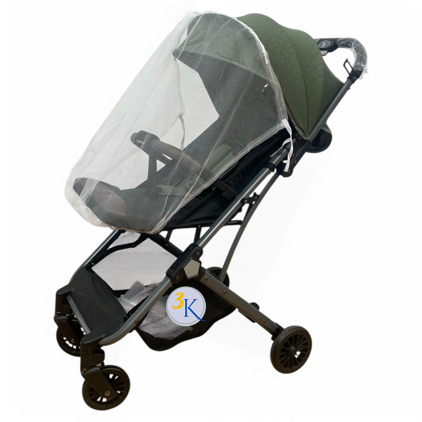 Carucior sport troler ,cu pozitie somn si protectie insecte, verde