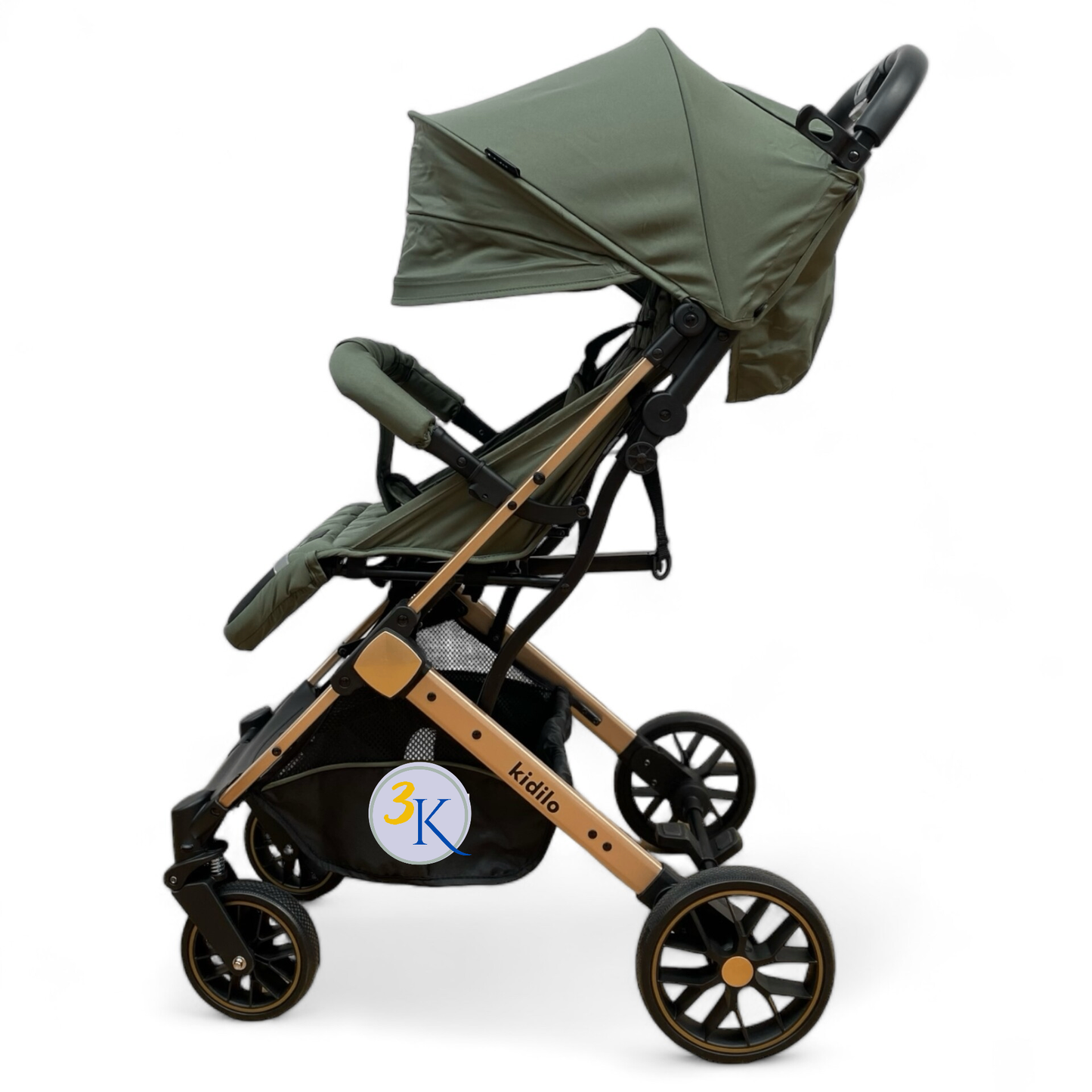 Carucior sport, cu inchidere compacta, sistem troller, pozitie somn , verde armi