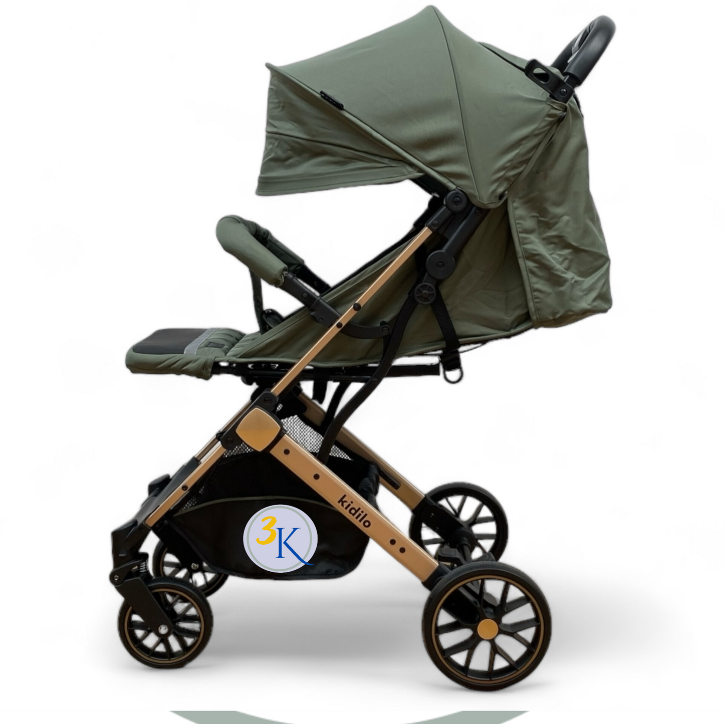 Carucior sport, cu inchidere compacta, sistem troller, pozitie somn , verde armi