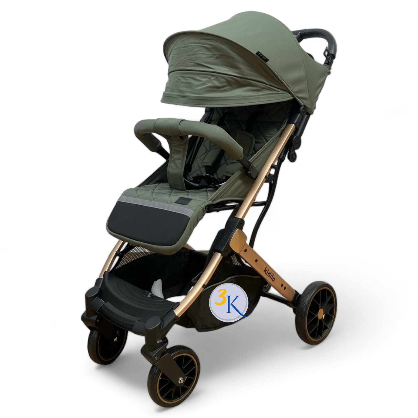 Carucior sport, cu inchidere compacta, sistem troller, pozitie somn , verde armi