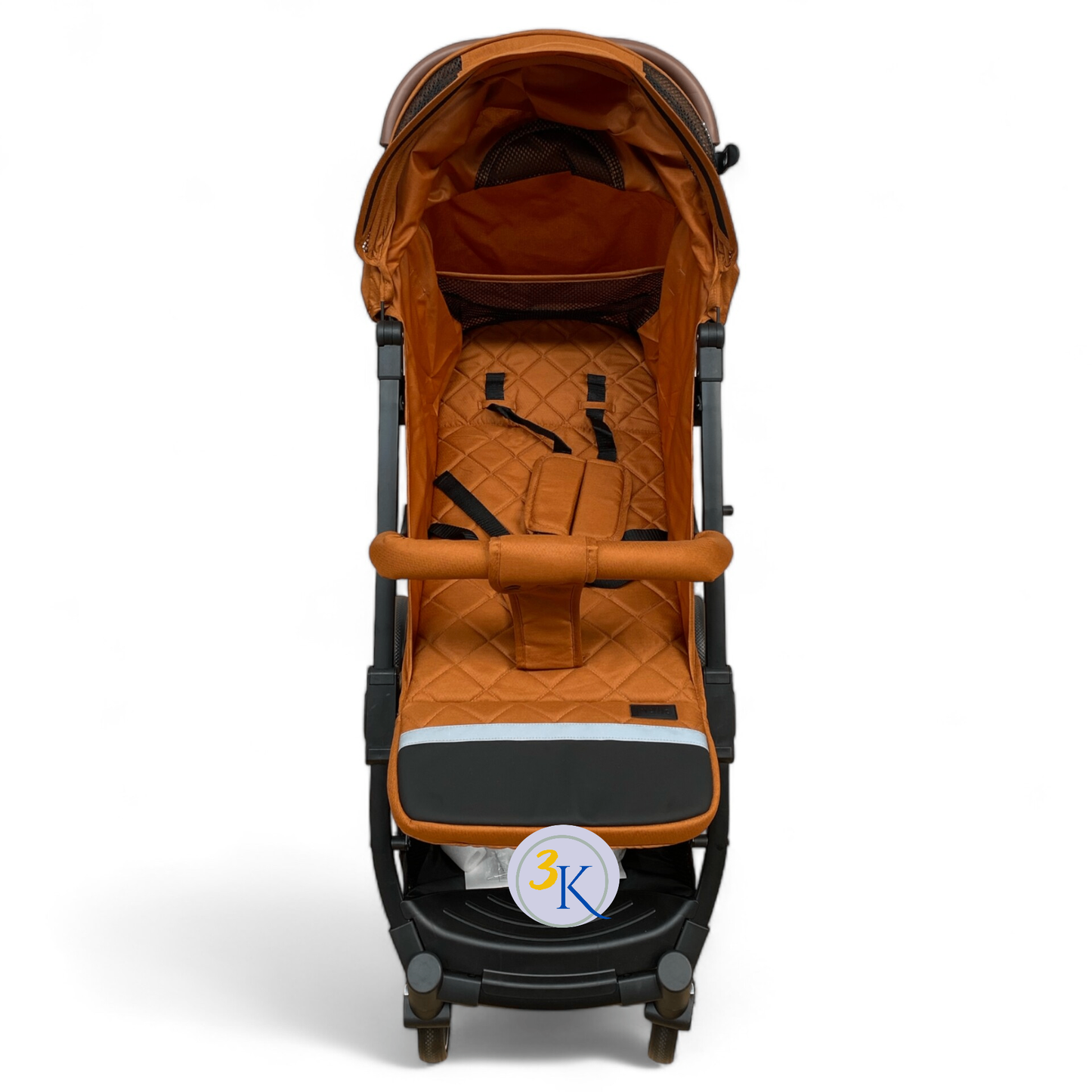 Carucior sport cu inchidere tip troler, copertina extra, pentru avion, culoare, ORANGE