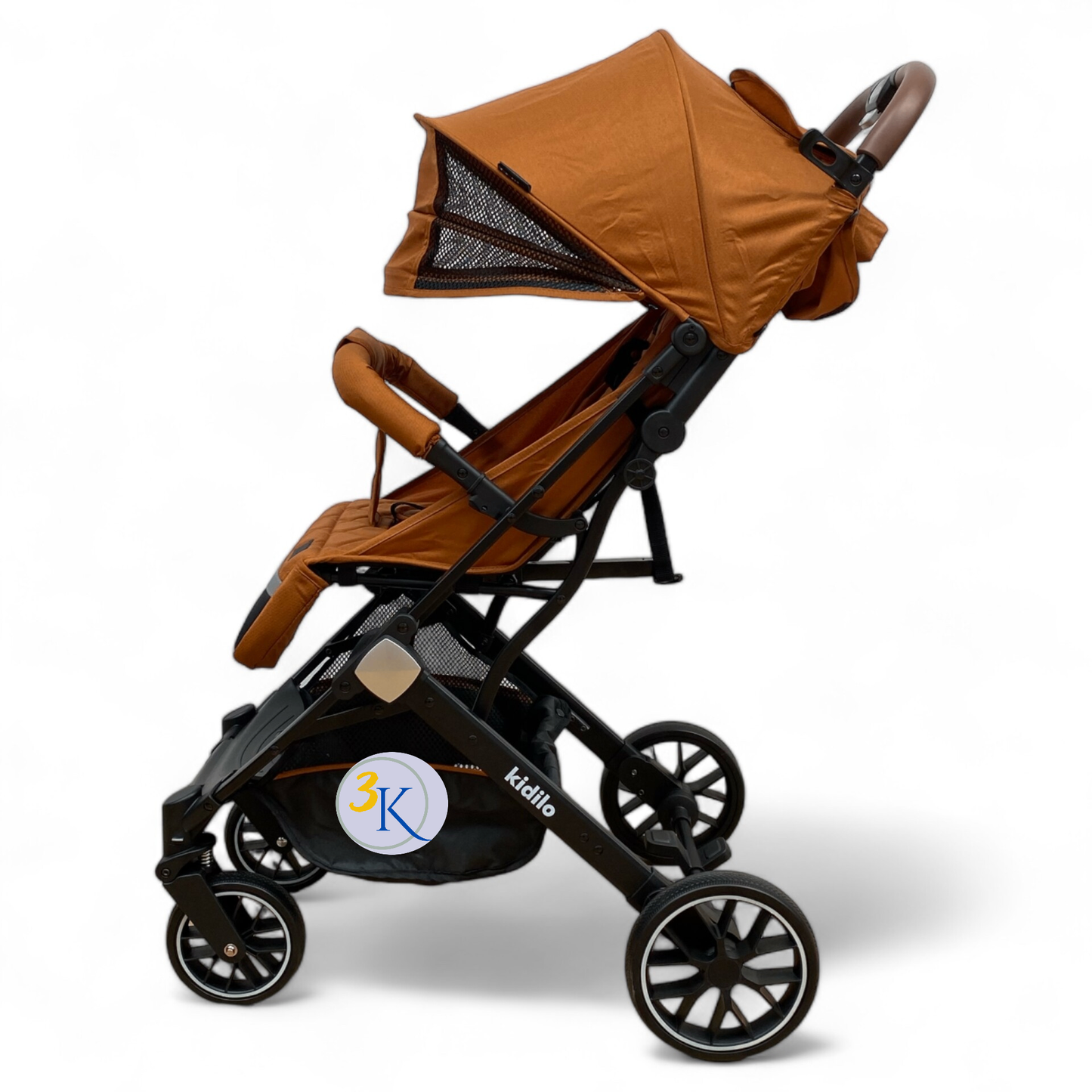 Carucior sport cu inchidere tip troler, copertina extra, pentru avion, culoare, ORANGE