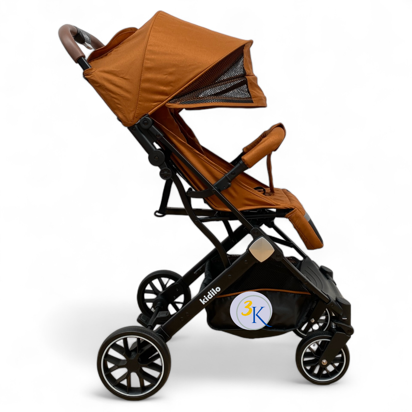 Carucior sport cu inchidere tip troler, copertina extra, pentru avion, culoare, ORANGE