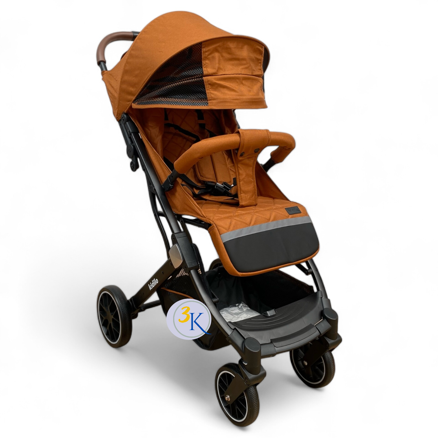 Carucior sport cu inchidere tip troler, copertina extra, pentru avion, culoare, ORANGE