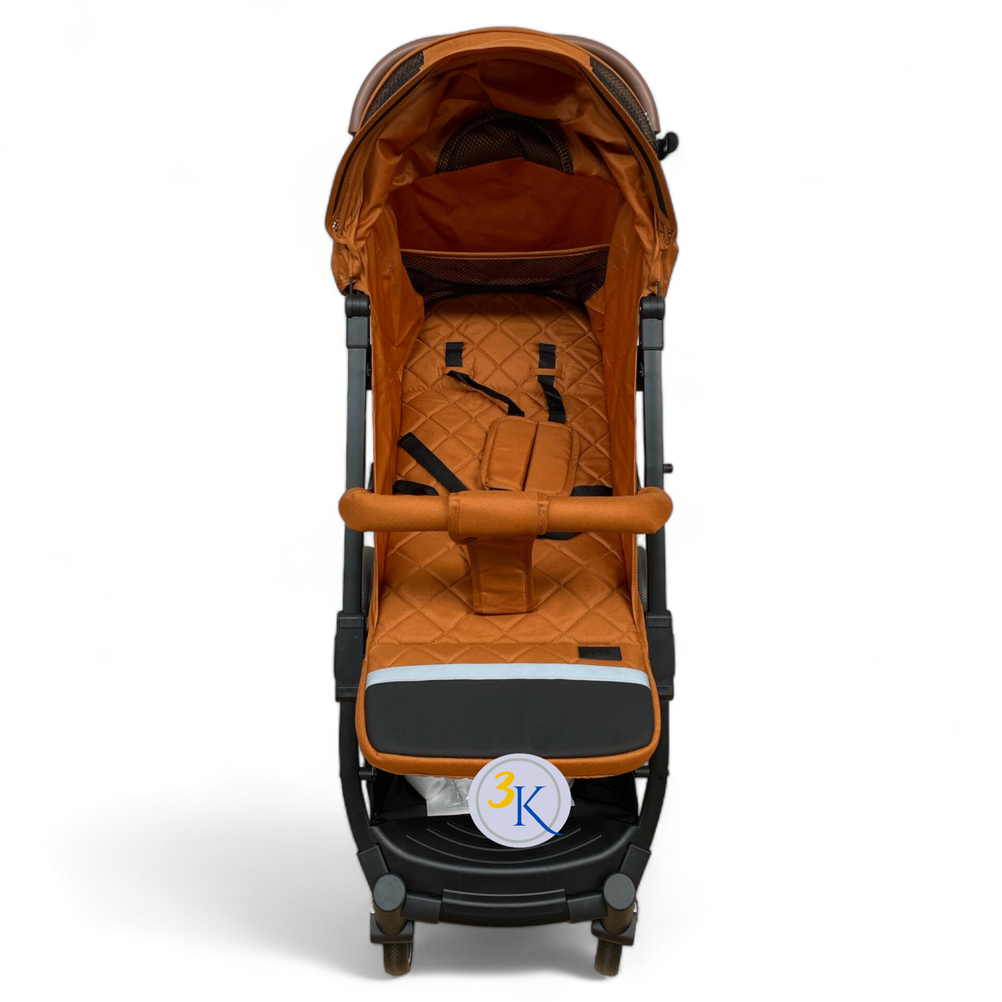 Carucior sport cu inchidere tip troler, copertina extra, pentru avion, culoare, ORANGE