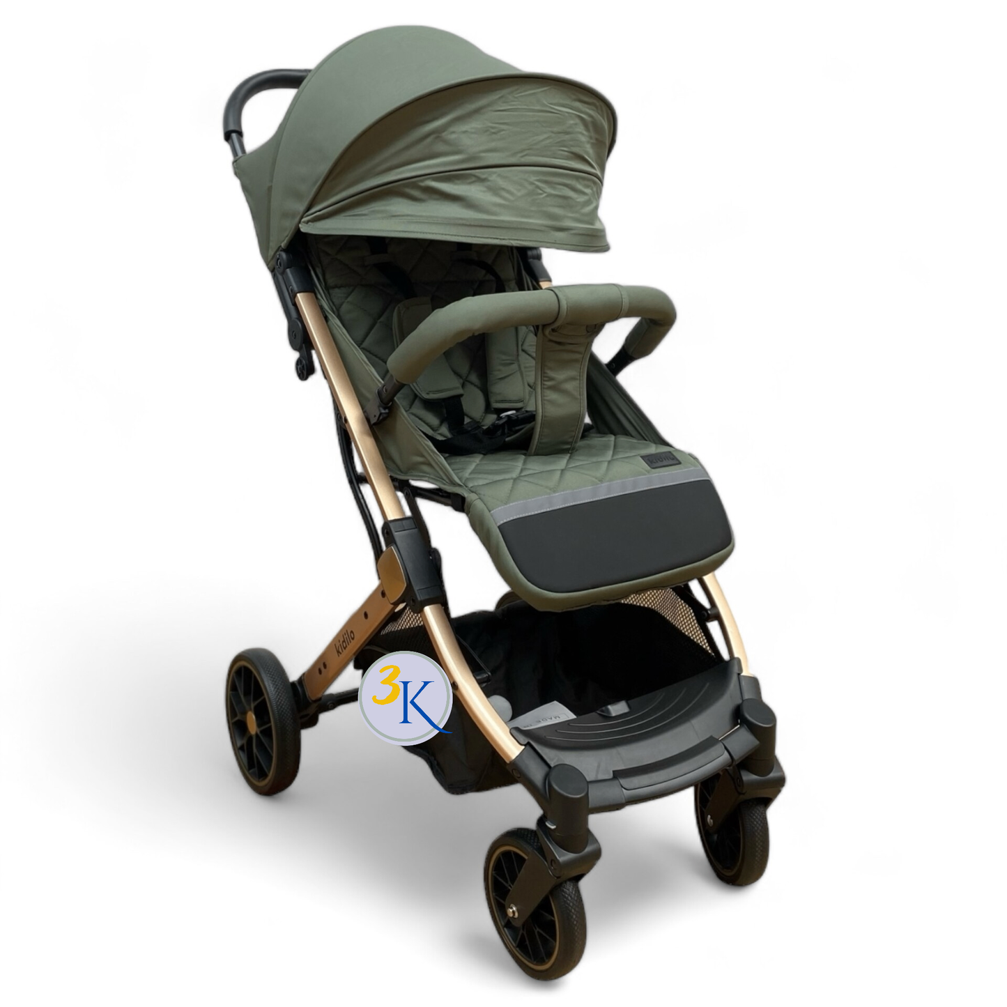Carucior sport, cu inchidere compacta, sistem troller, pozitie somn , verde armi