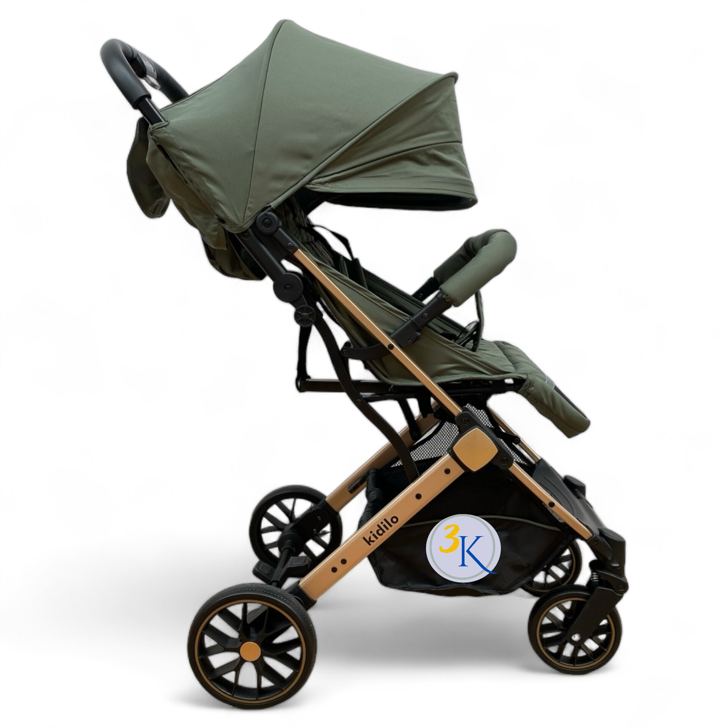 Carucior sport, cu inchidere compacta, sistem troller, pozitie somn , verde armi