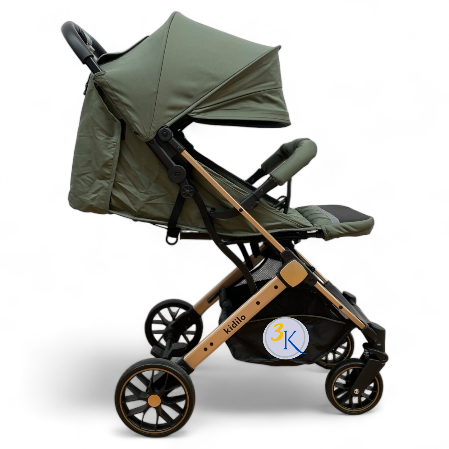 Carucior sport, cu inchidere compacta, sistem troller, pozitie somn , verde armi