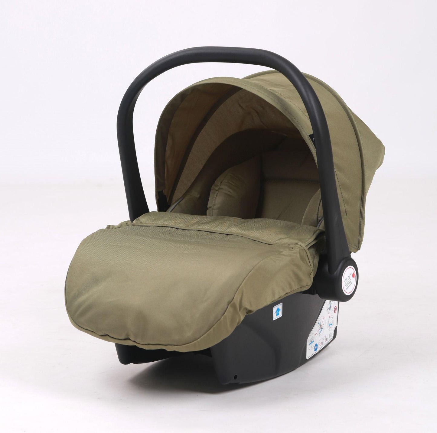 Carucior 3 in 1, Transformabil, Maner reversibil, Cadrul aluminiu, Cu landou si salteluta moale, Include saculet de picioare, Geanta pentru parinti, Sustine 22 kg, Olive