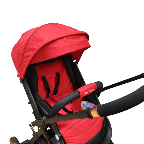Carucior Sport tip troller cu maner reversibil si pozitie somn generoasa, rosu