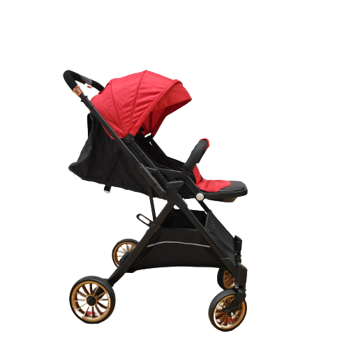 Carucior Sport tip troller cu maner reversibil si pozitie somn generoasa, rosu