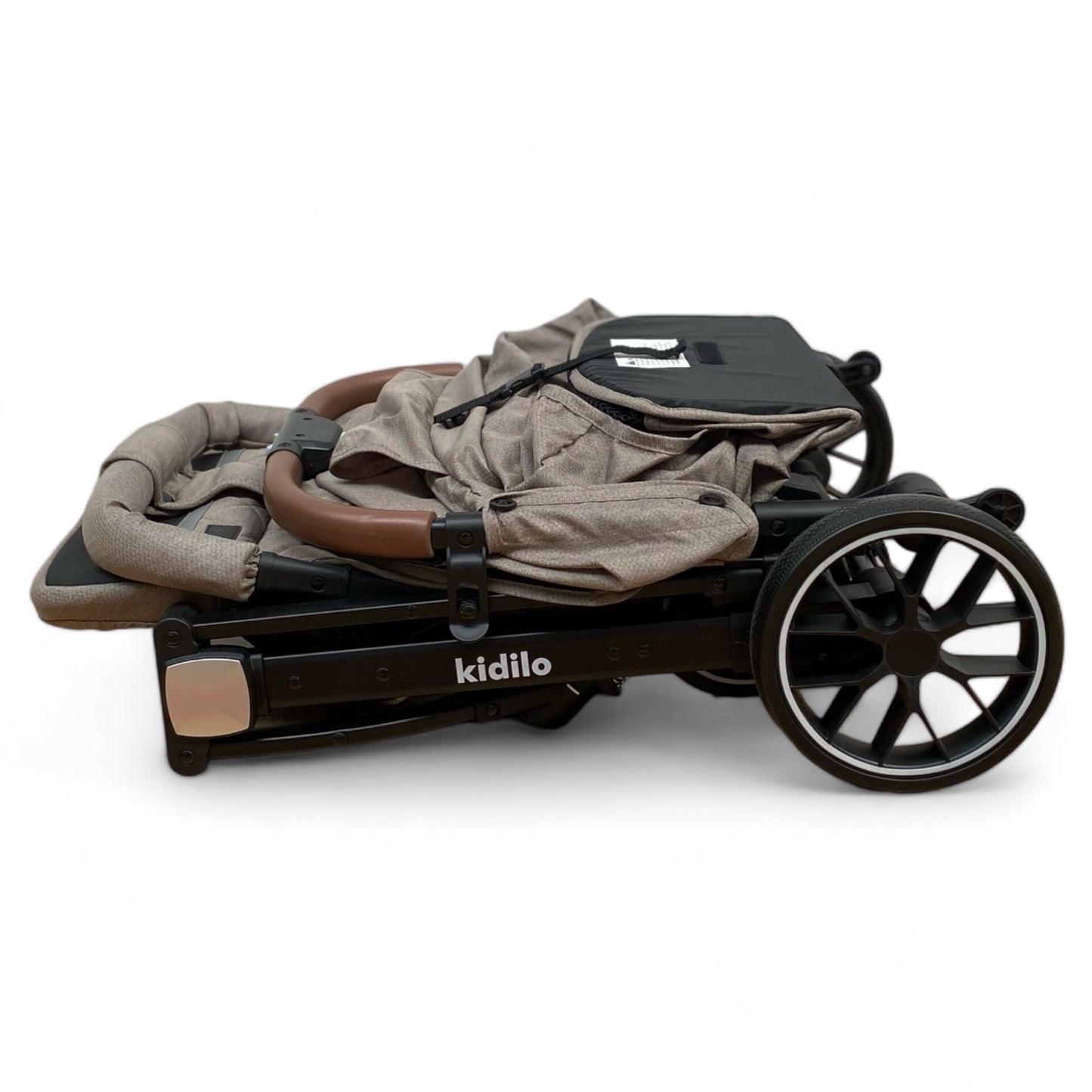 Carucior sport cu inchidere tip troler, copertina extra, pentru avion, culoare BEJ