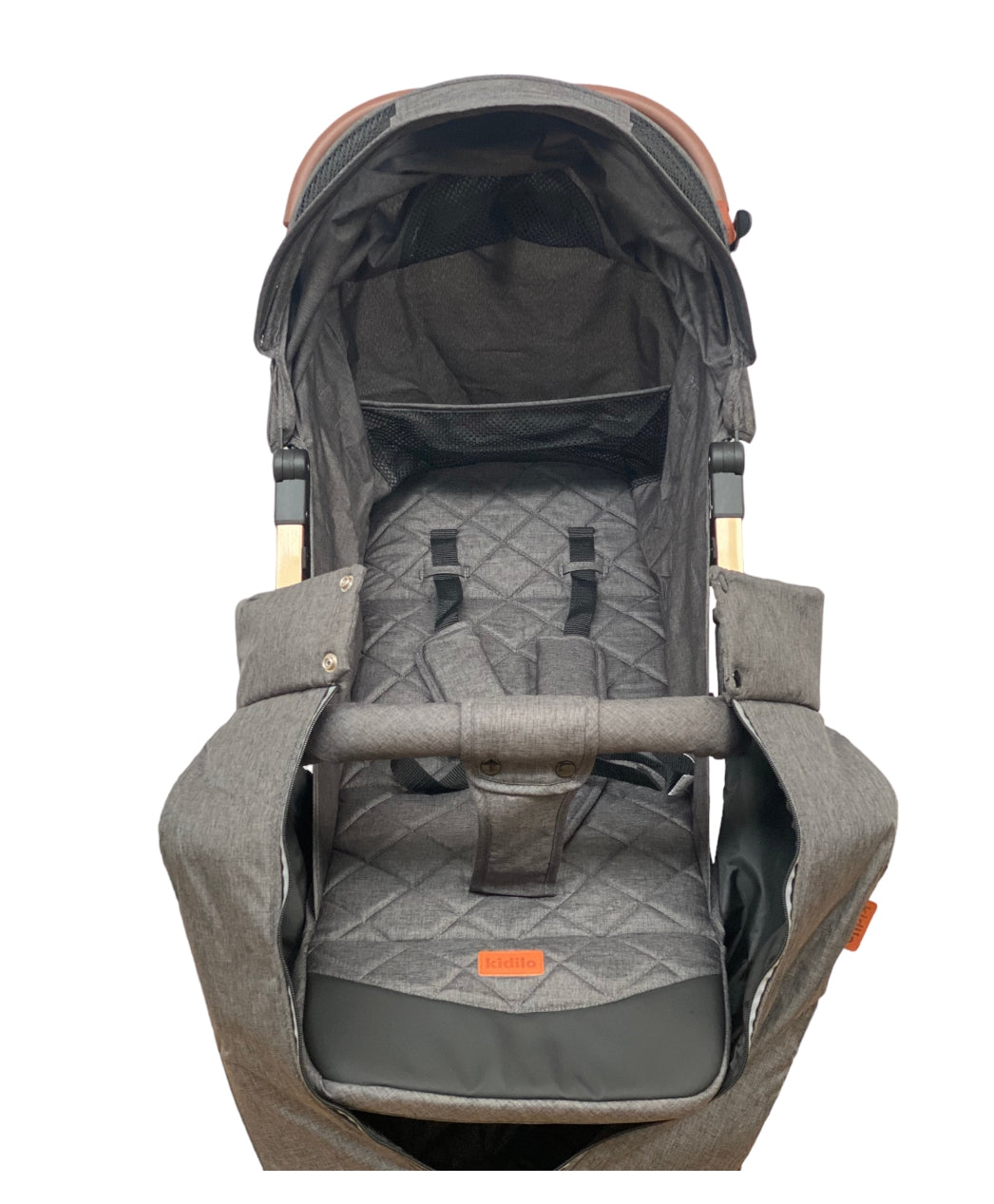 Carucior sport, cu inchidere compacta, sistem troller, pozitie somn si protectie vreme rece, GRI