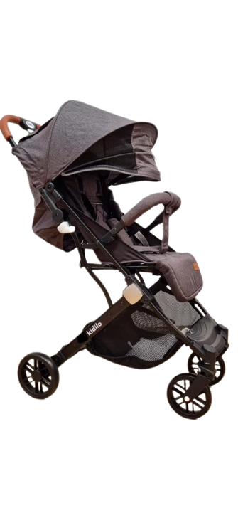 Carucior sport cu inchidere tip troler, copertina extra, pentru avion,culoare GRI