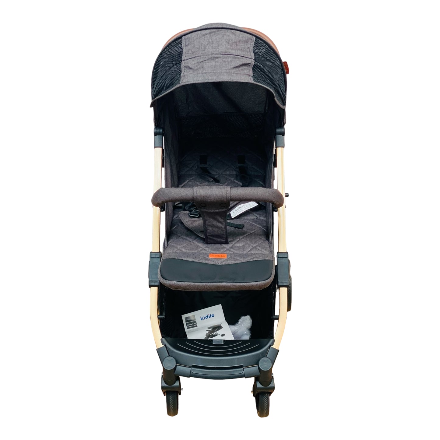 Carucior sport, cu inchidere compacta, sistem troller, pozitie somn si protectie vreme rece, GRI