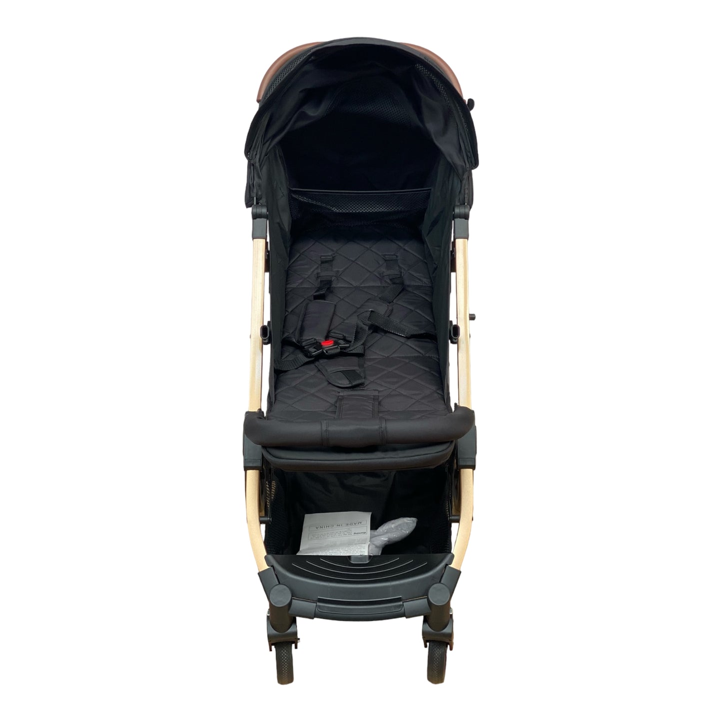 Carucior sport, cu inchidere compacta, sistem troller, pozitie somn si protectie vreme rece, NEGRU