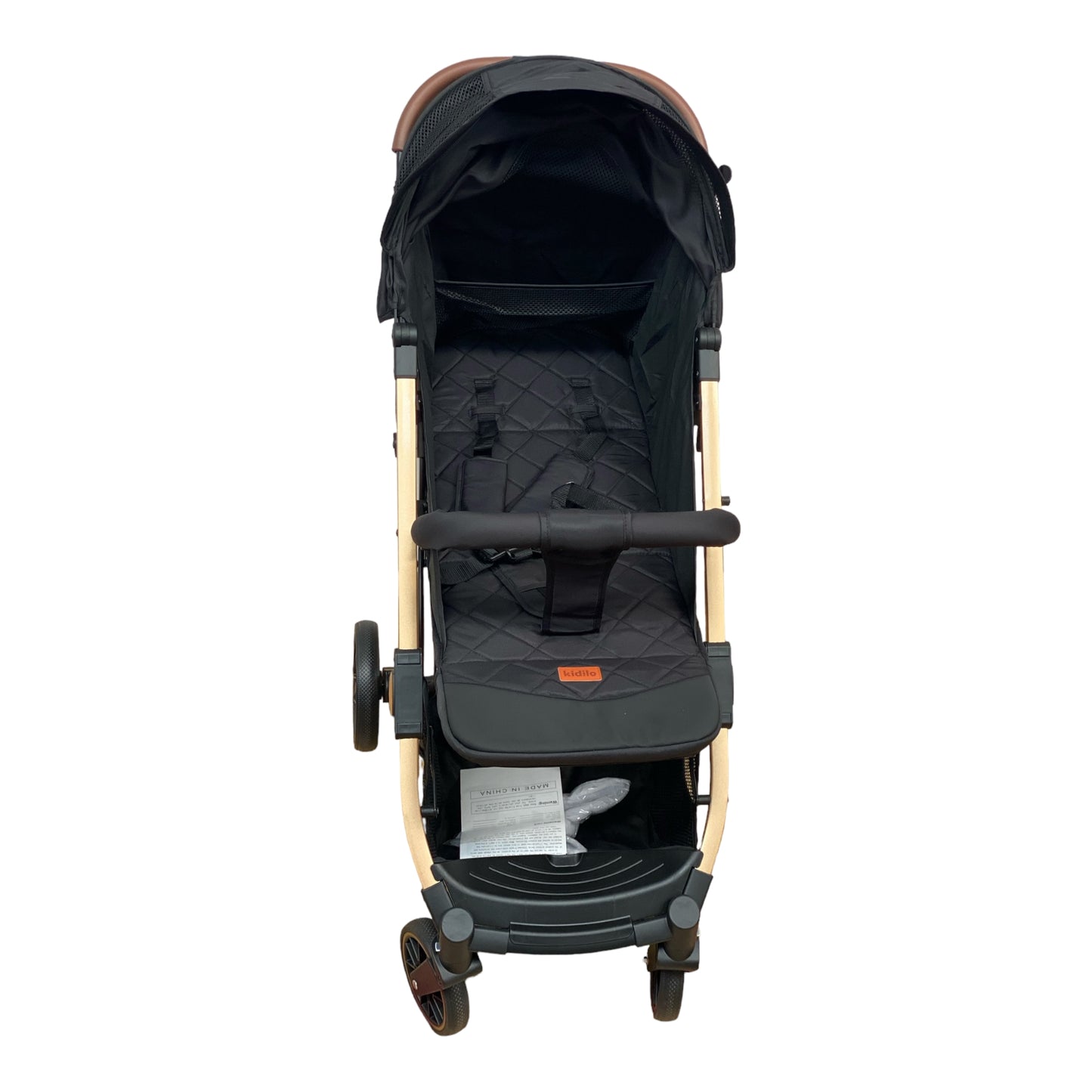Carucior sport, cu inchidere compacta, sistem troller, pozitie somn si protectie vreme rece, NEGRU