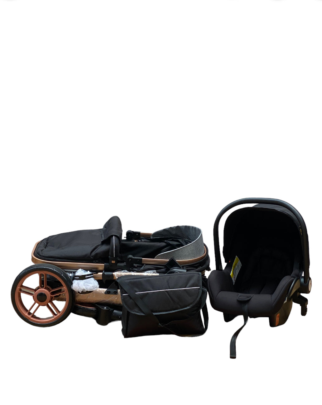 Carucior 3in1 Teknum , 0-36 luni, transformabil, reversibil, ultrapliabil,  culoare NEGRU, TR_588_BLACK