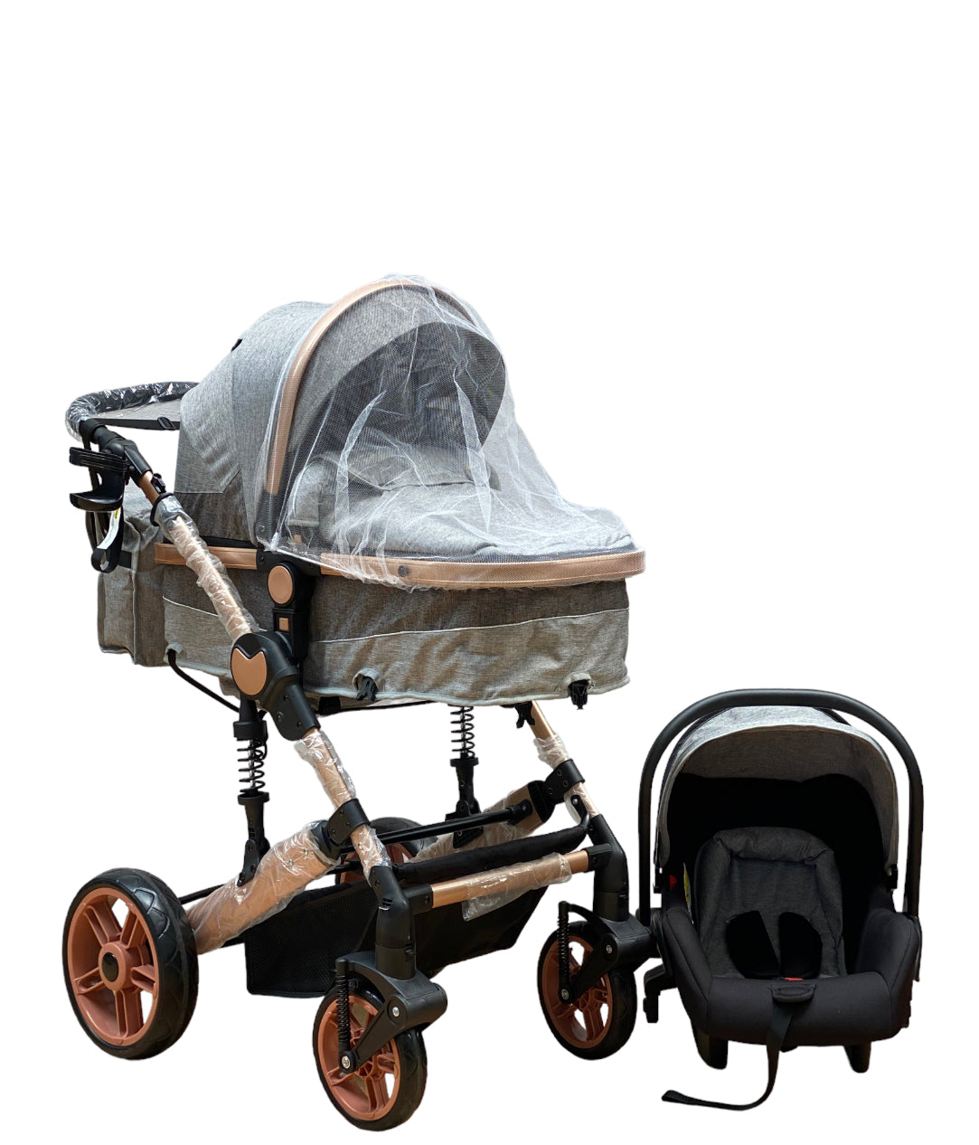 Carucior Teknum , model 3in1 , 0-36 luni, transformabil, reversibil, ultrapliabil,  culoare GRI, TR_588_GRI