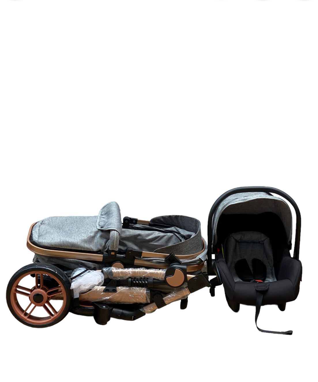 Carucior Teknum , model 3in1 , 0-36 luni, transformabil, reversibil, ultrapliabil,  culoare GRI, TR_588_GRI