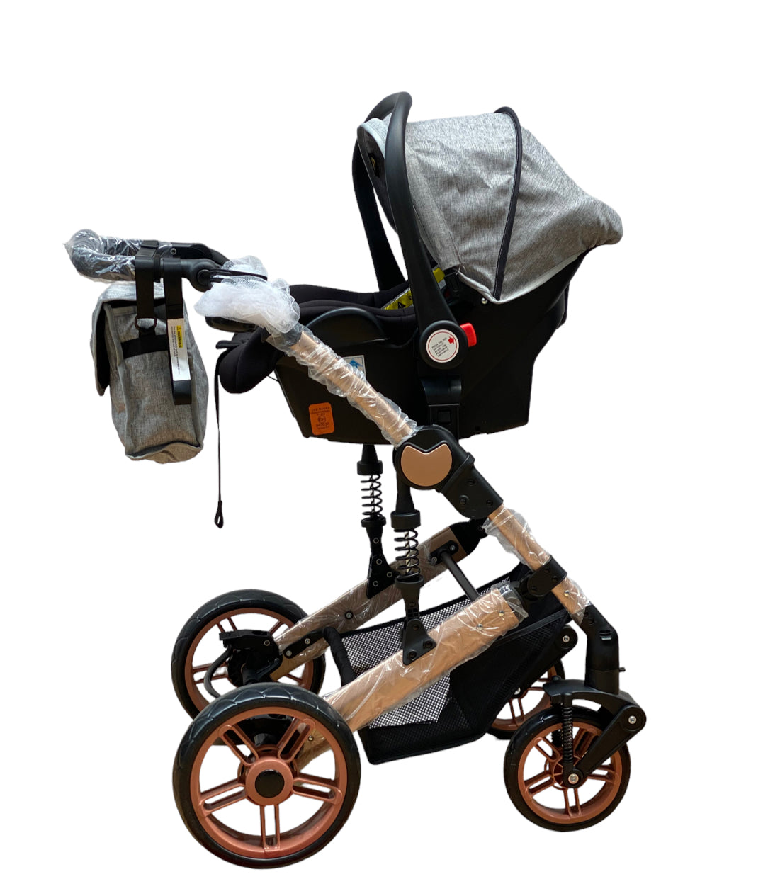 Carucior Teknum , model 3in1 , 0-36 luni, transformabil, reversibil, ultrapliabil,  culoare GRI, TR_588_GRI