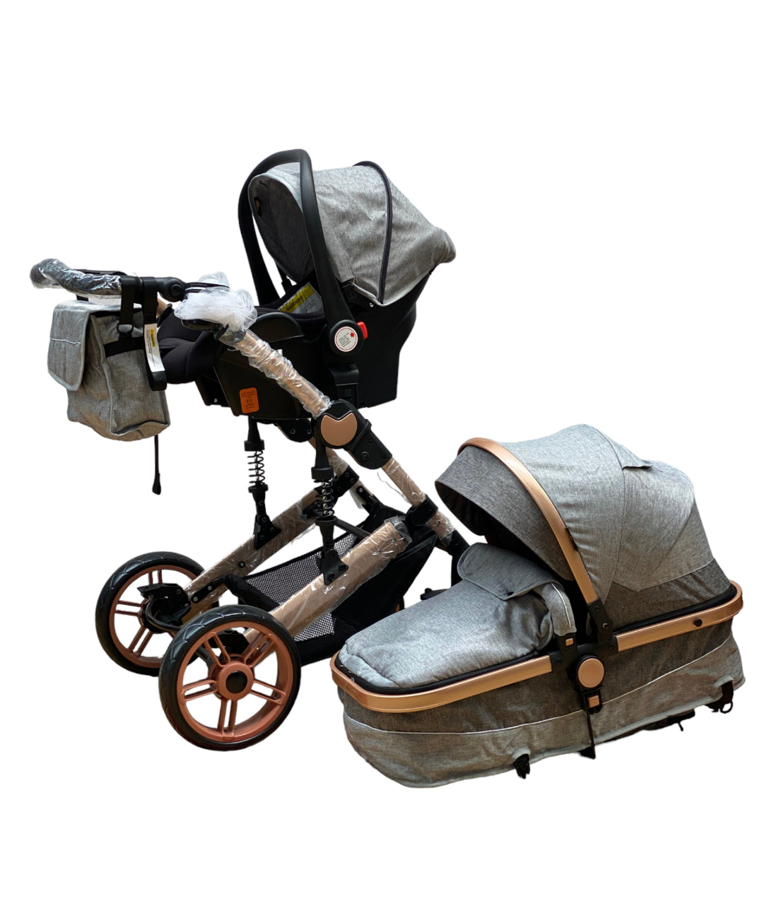 Carucior Teknum , model 3in1 , 0-36 luni, transformabil, reversibil, ultrapliabil,  culoare GRI, TR_588_GRI