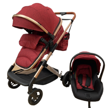 Carucior Teknum 3 in 1 , 0-36 luni, transformabil, reversibil, ultrapliabil, usor si practic cu roti cauciuc, culoare ROSU, TR_508C_ROSU
