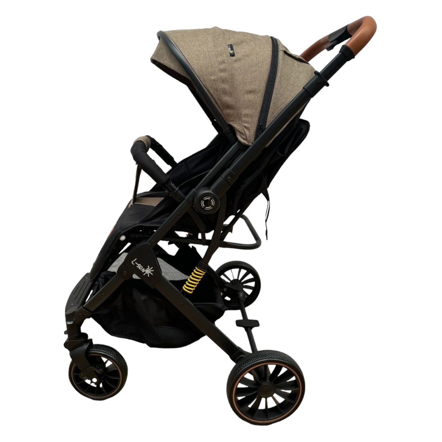 Carucior sport cu maner reversibil , pozitie somn, pliere tip troller, 6-36 luni,  culoare bej