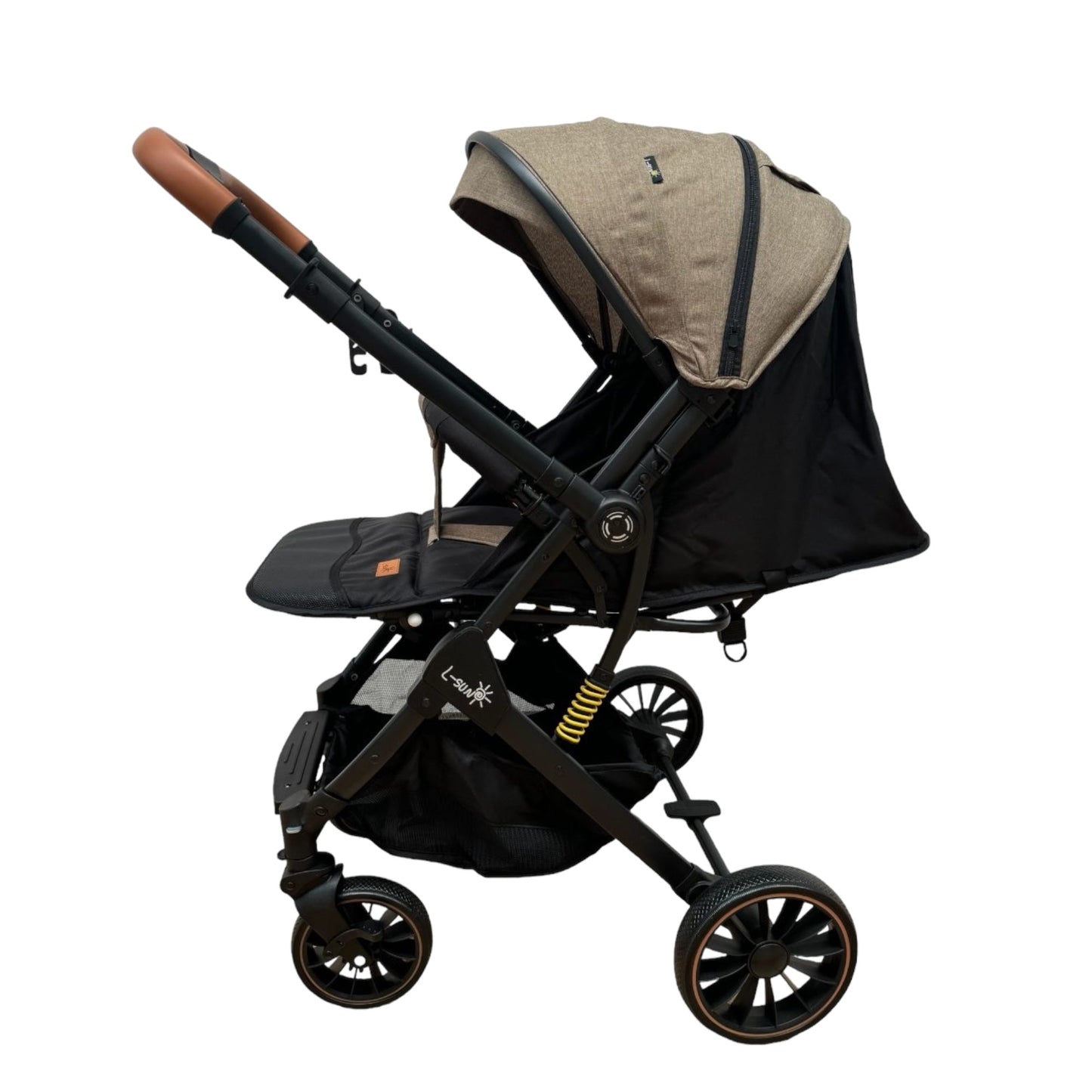 Carucior sport cu maner reversibil , pozitie somn, pliere tip troller, 6-36 luni,  culoare bej
