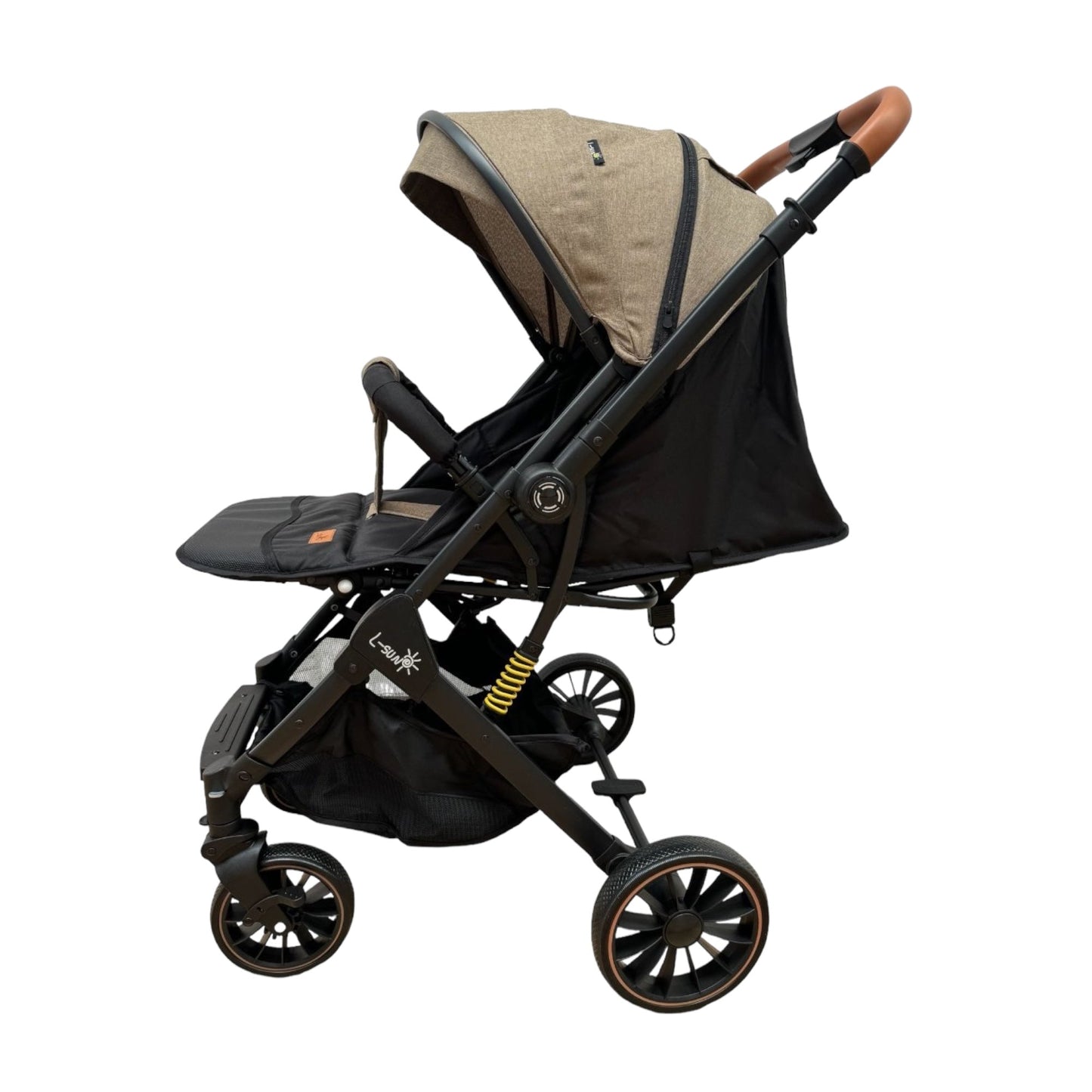Carucior sport cu maner reversibil , pozitie somn, pliere tip troller, 6-36 luni,  culoare bej