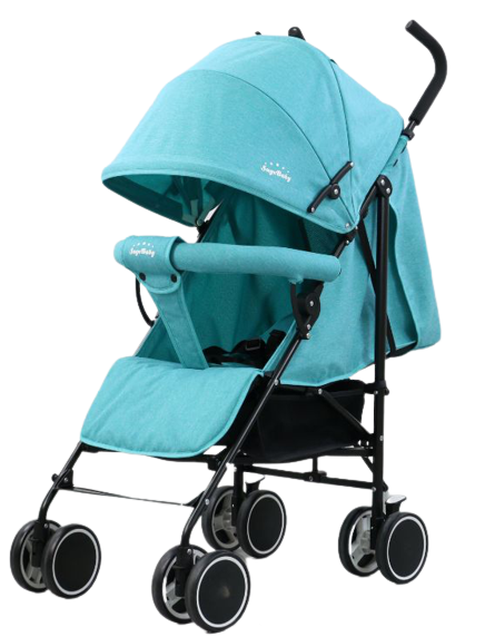 Carucior sport usor si compact, cu inchidere tip umbrela , culoare Turcoaz