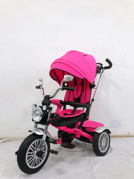 Tricicleta  5199TR, cu pozitie de somn, scaun rotativ si muzica distractiva, ROZ