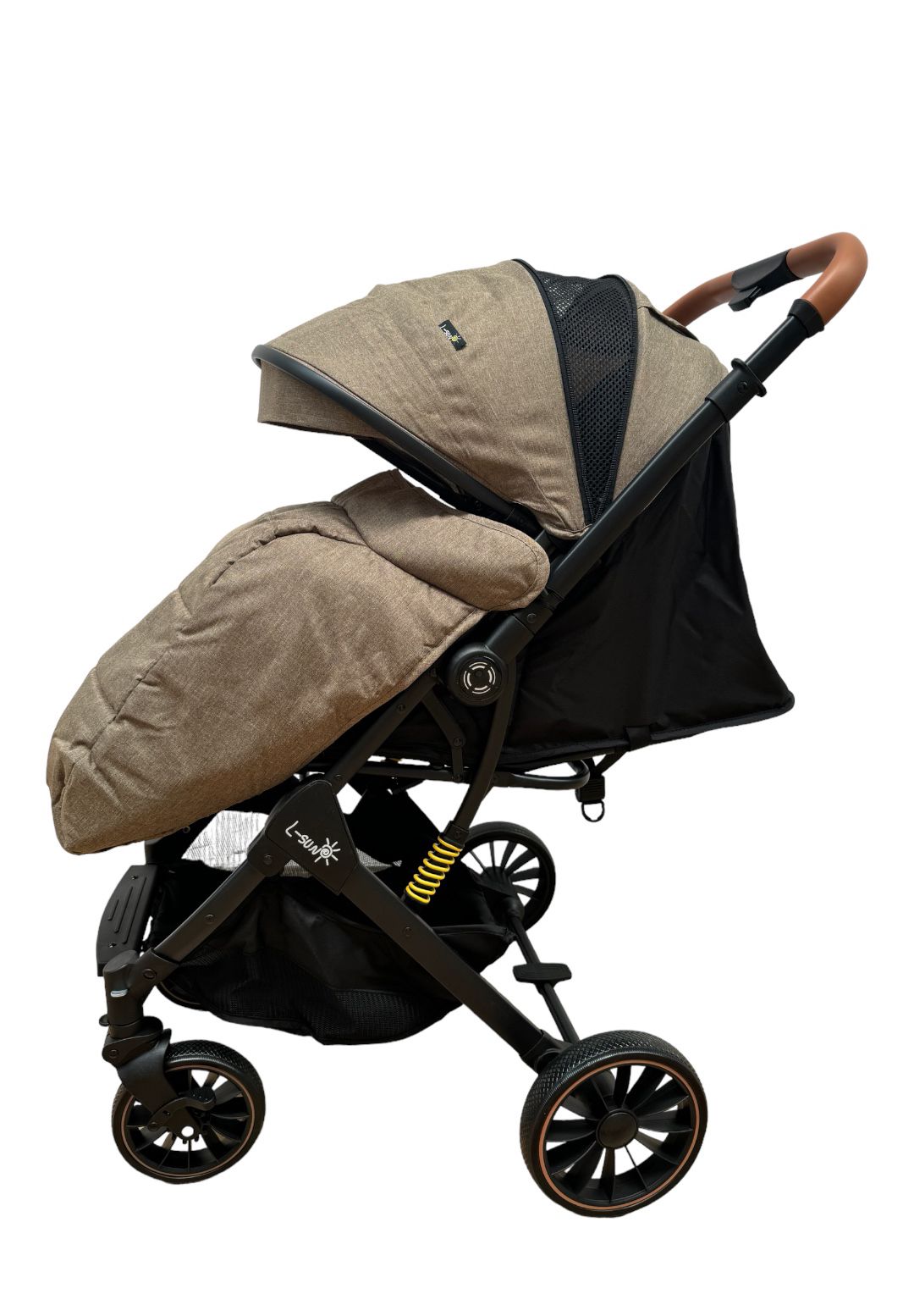 Carucior sport cu maner reversibil , pozitie somn, pliere tip troller, 6-36 luni,  culoare bej