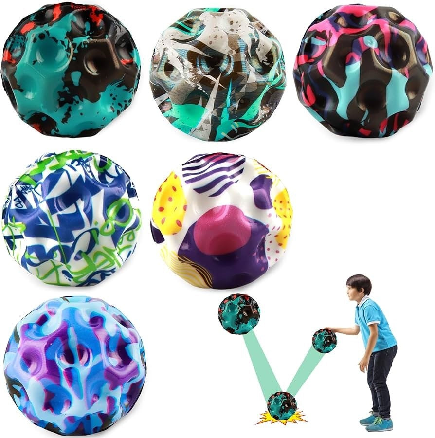 Minge saritoare Moon Ball , 7 centimentri, multicolor