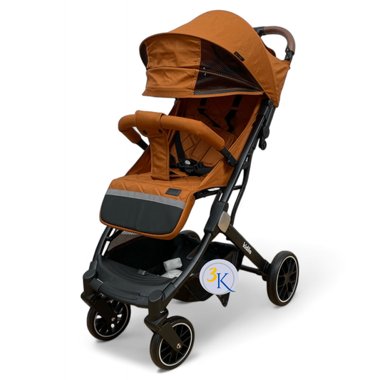 Carucior sport cu inchidere tip troler, copertina extra, pentru avion, culoare, ORANGE