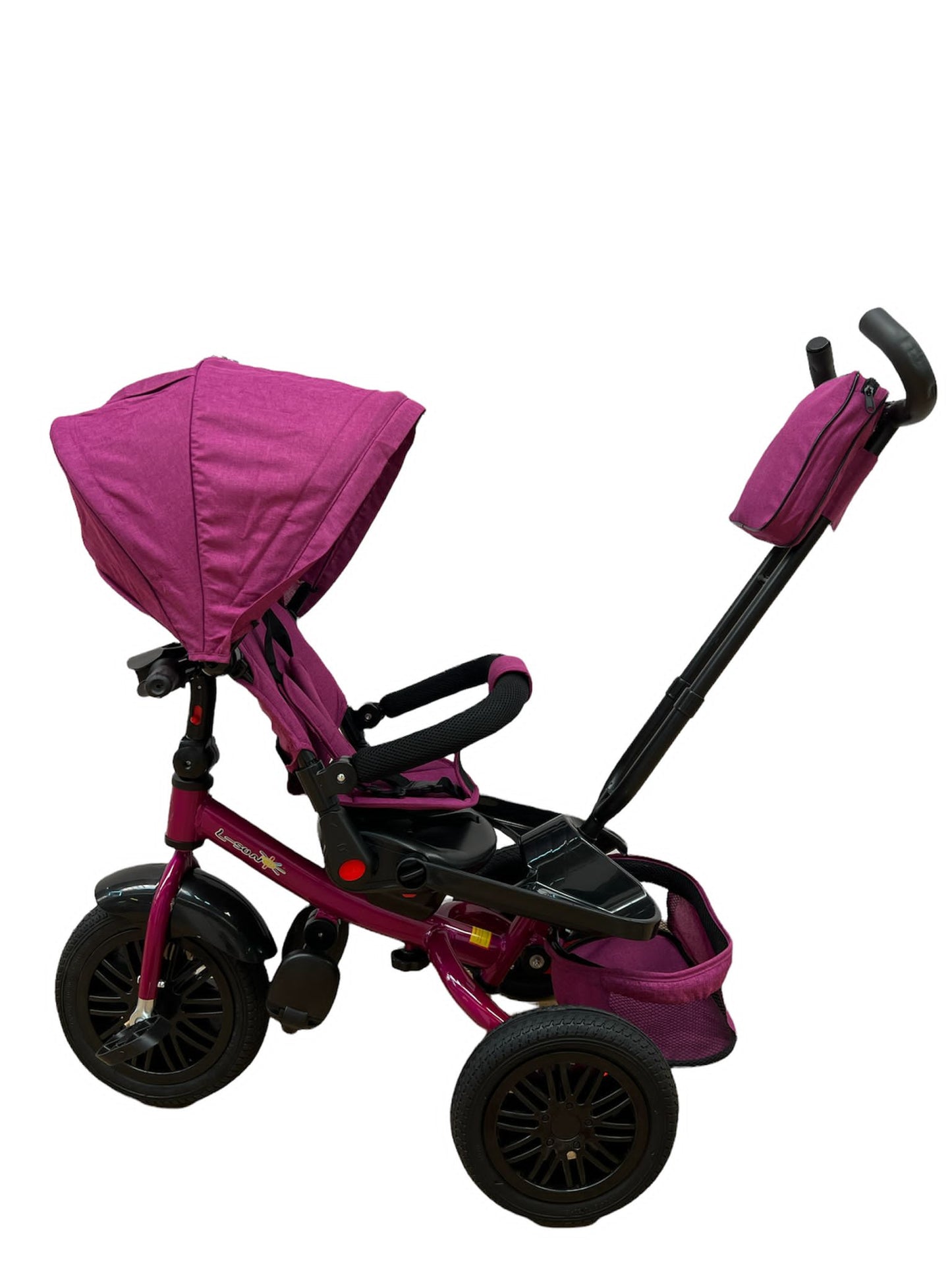 Tricicleta cu roti cauciuc,  pozitie de somn, scaun rotativ si muzica distractiva, MOV 6088TR ,