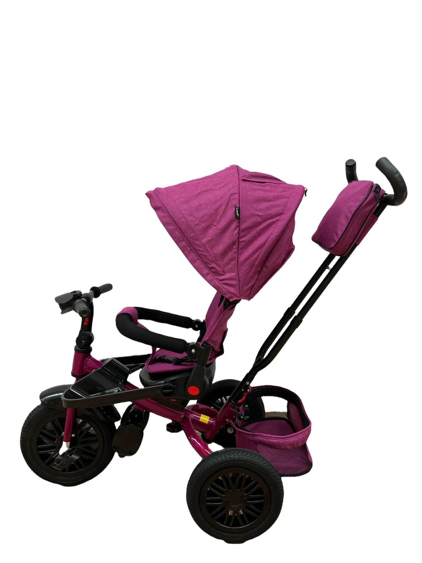 Tricicleta cu roti cauciuc,  pozitie de somn, scaun rotativ si muzica distractiva, MOV 6088TR ,