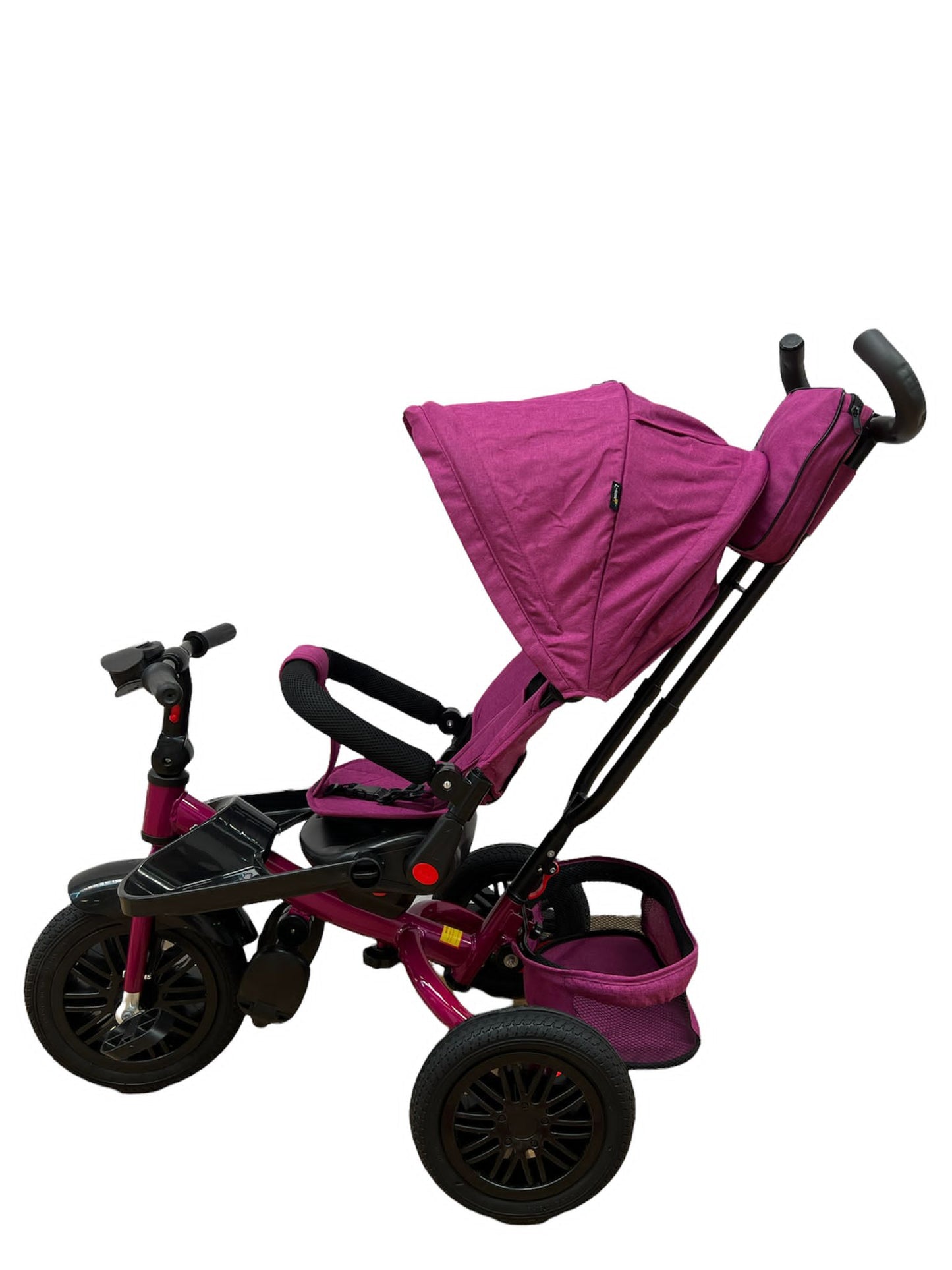 Tricicleta cu roti cauciuc,  pozitie de somn, scaun rotativ si muzica distractiva, MOV 6088TR ,