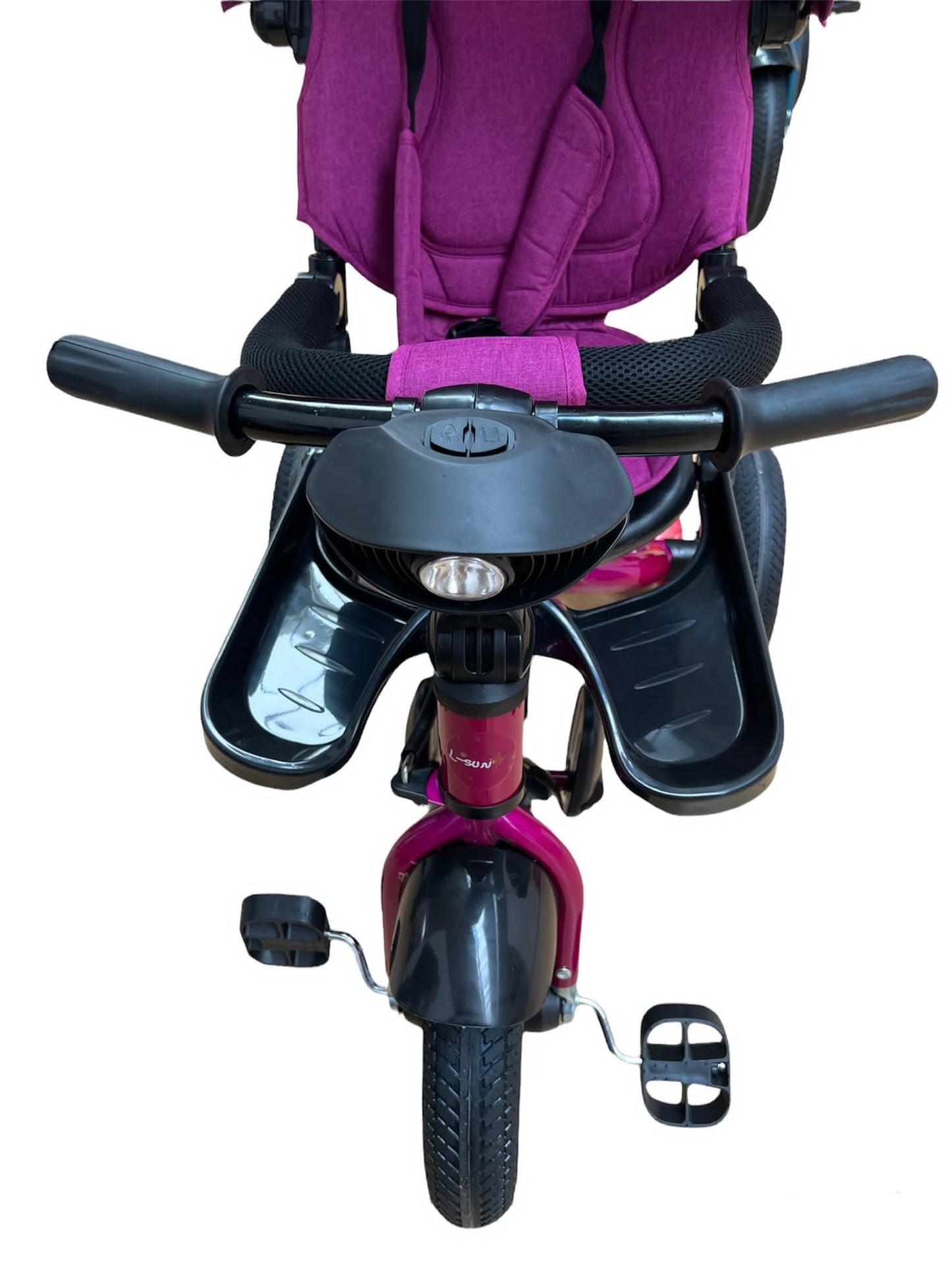 Tricicleta cu roti cauciuc,  pozitie de somn, scaun rotativ si muzica distractiva, MOV 6088TR ,