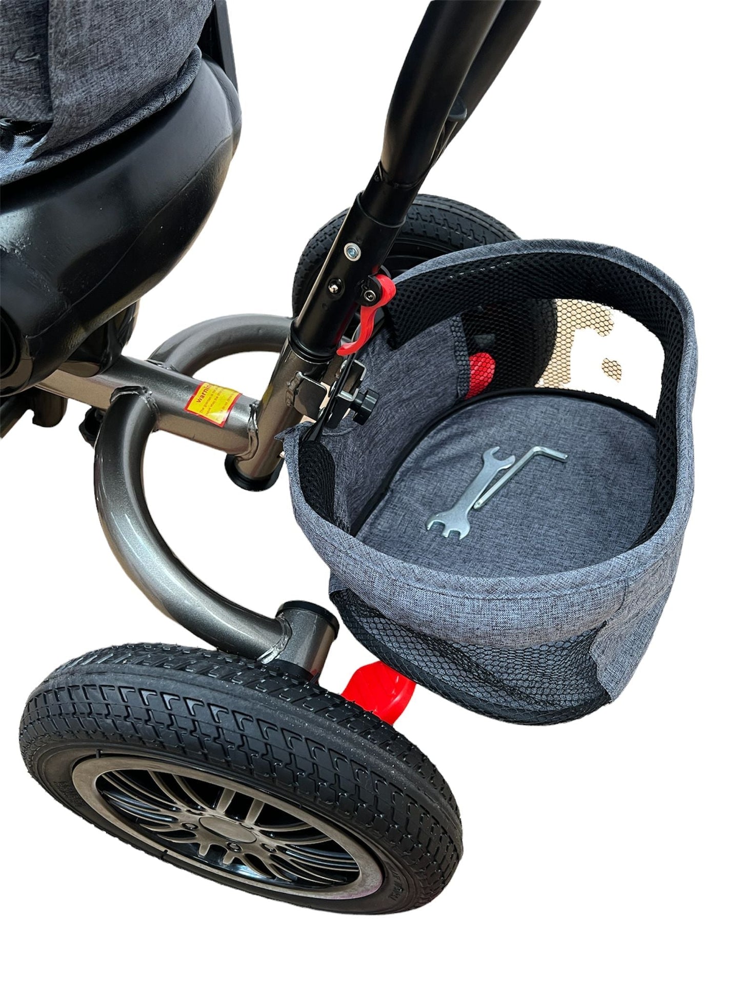Tricicleta cu roti cauciuc,  pozitie de somn, scaun rotativ si muzica distractiva, MOV 6088TR ,