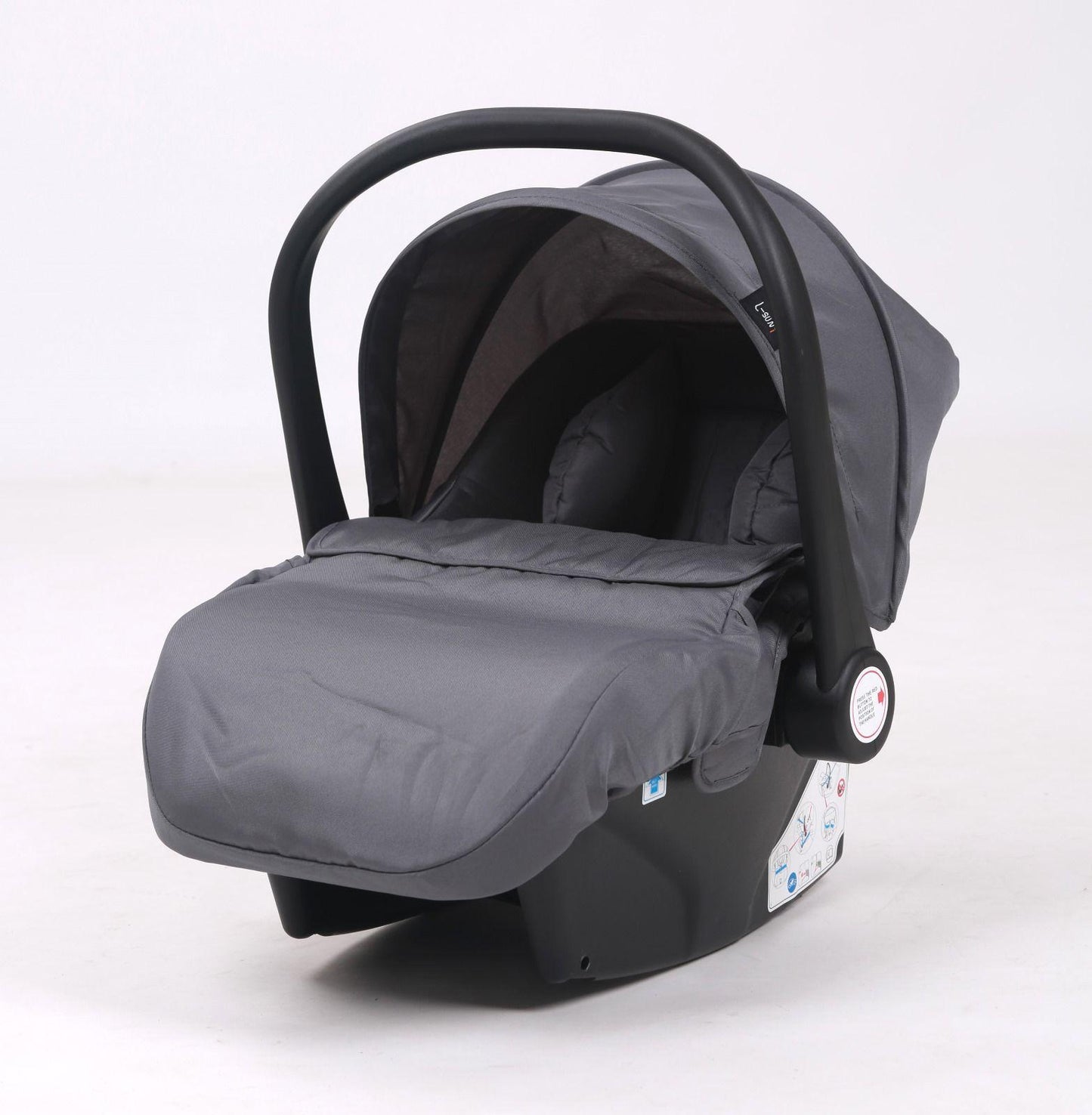 Carucior 3 in 1, BBD T5, Transformabil, Maner reversibil,  Cadrul aluminiu, Cu landou si salteluta moale, Include saculet de picioare, Geanta pentru parinti, Sustine 22 kg, Gri
